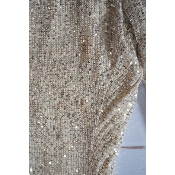 By Together Gold Sequin High Rise Flared Pants– Size S - Picture 5 of 8